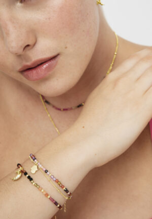 Alternative view of Luxenter Veelkleurige Kristallen Armband in 18K Geel Goud - Raxsu