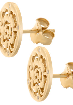 Orphelia 'Fiore' Dames 925 Sterling Zilveren Oorbellen - Goud ZO-7079/2