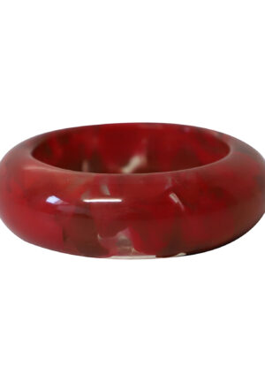 Alternative view of Lanvin Marmer Resign Bangle Armband in Rood en Zwart Plastic