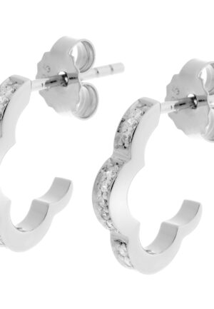 Orphelia 'Onyx' Dames 925 Sterling Zilveren Oorbellen - Zilver ZO-7127