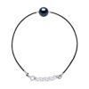 LOVE armband LINK zoetwaterparels Ronde 9-10 mm Black Tie Black Nylon 925