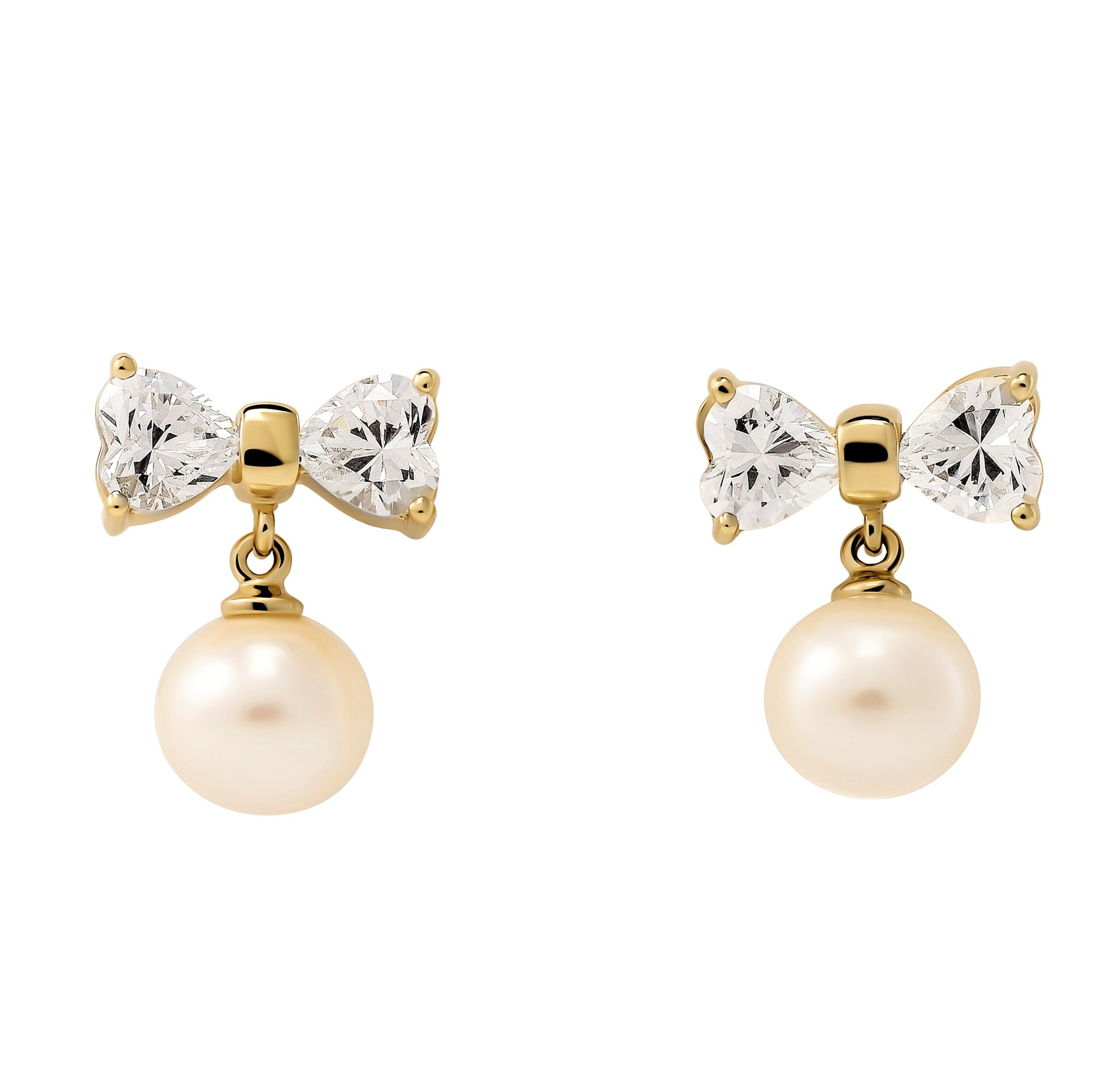 Orphelia 'Sparkle' Dames 925 Sterling Zilveren Oorringen - Goud ZO-7512 - Afbeelding 2