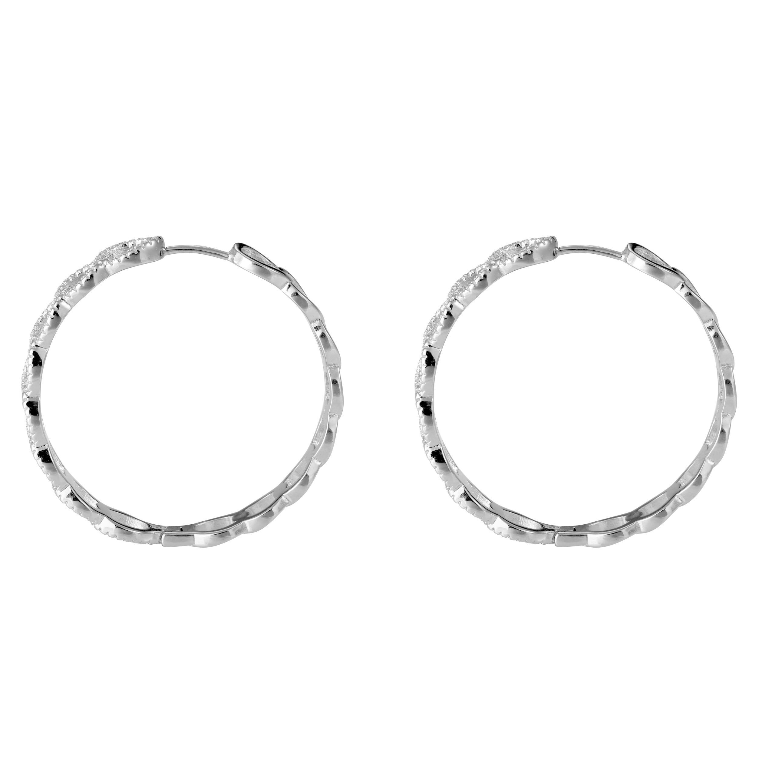 Orphelia 'Bambi' Vrouwen 925 Sterling Zilveren Creolen - Zilver ZO-7449 - Afbeelding 2