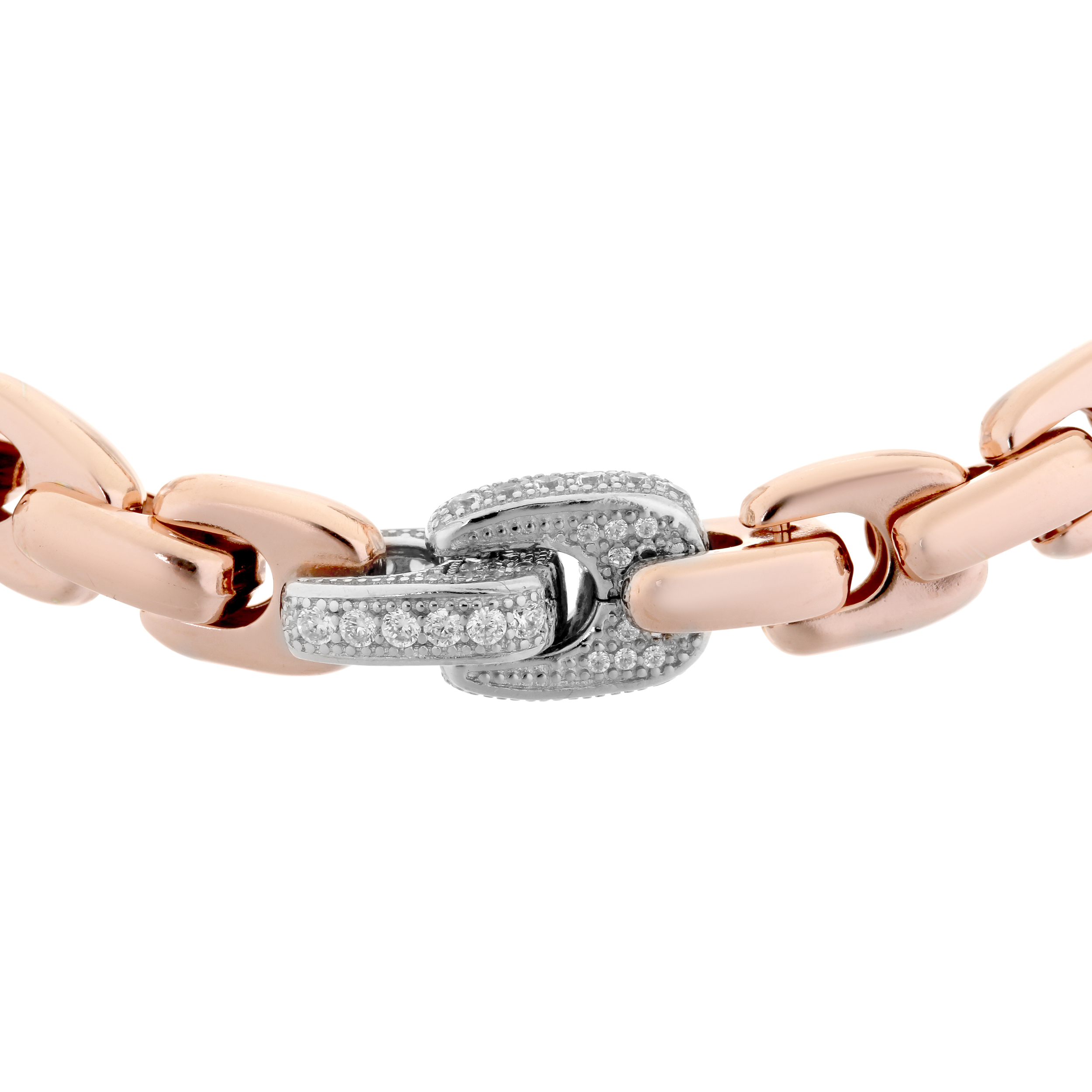 Orphelia Dames 925 Sterling Zilveren Armband - Roze ZA-7158