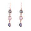 Orphelia 'Euphemia' Dames 925 sterling zilveren Dangle Oorbellen - Roze ZO-7411