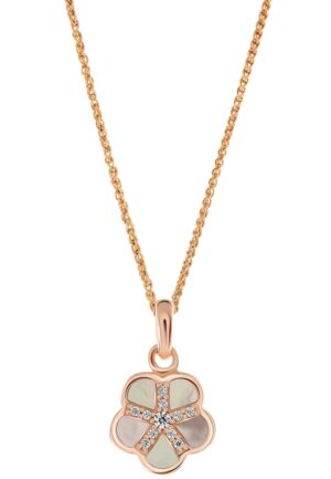Orphelia 'Daisy' Dames 925 Sterling Zilver Hanger met Ketting - Roze ZH-7585/RG