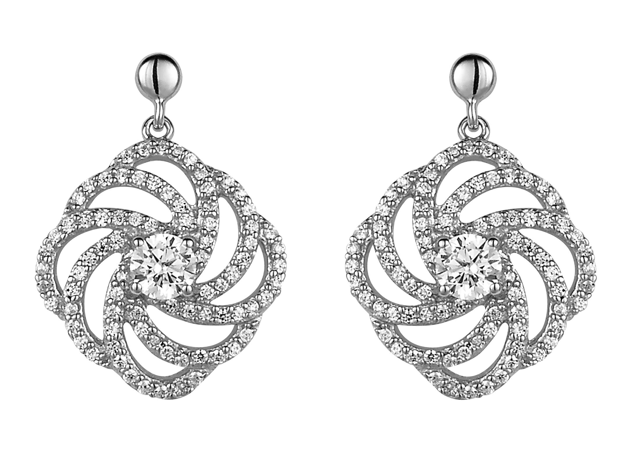 Orphelia Dames 925 Sterling Zilveren Oorbellen - Zilver ZO-5178