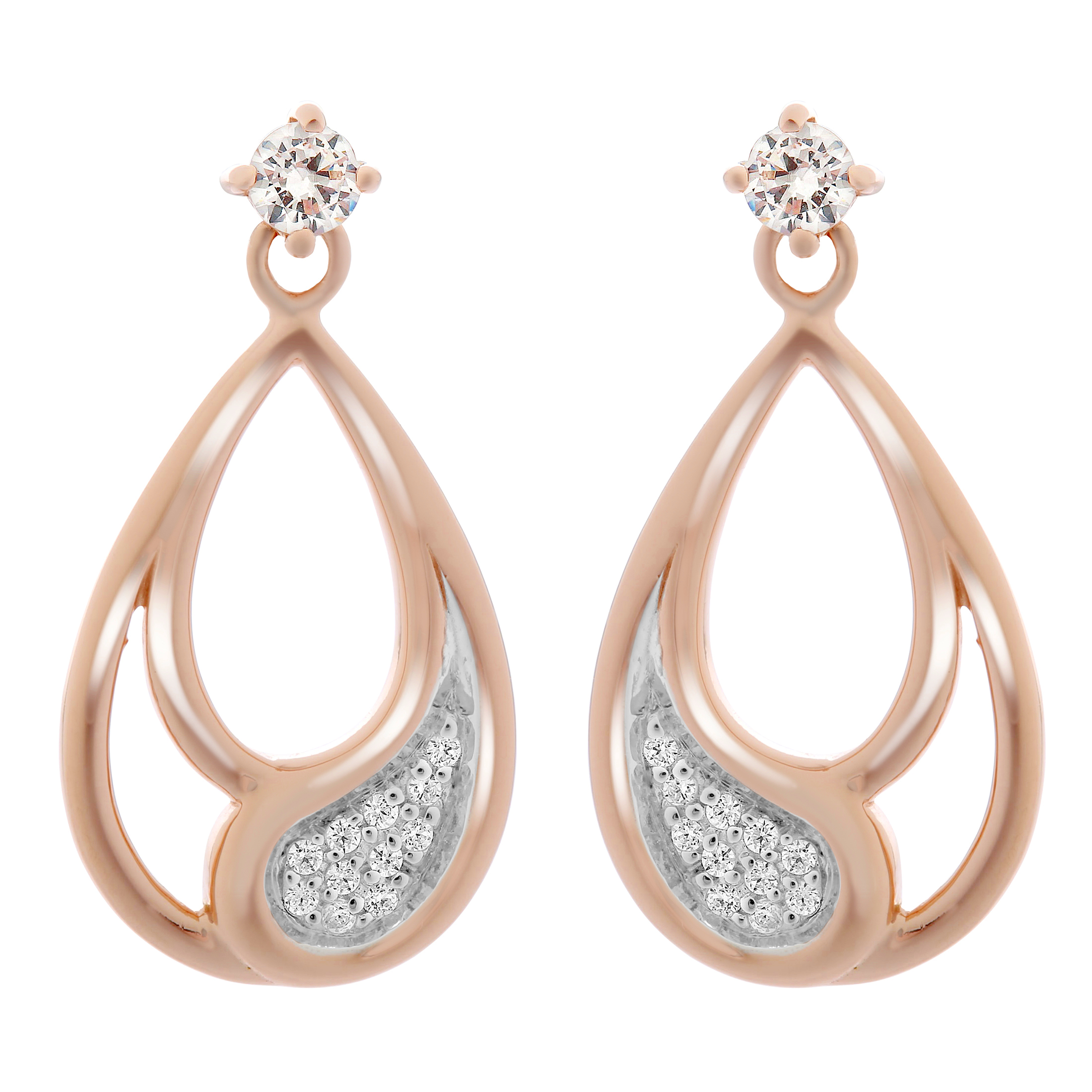 Orphelia 'Minna' Dames 925 Sterling Zilver Oorbellen - Roze ZO-7228