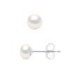 Oorbellen - Zilver 925 en Echte Gecultiveerde Zoetwaterparels Knop 5-6 mm