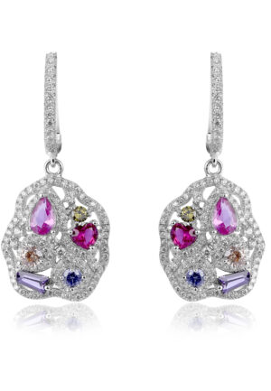 Orphelia 'Marosetti' Dames 925 Sterling Zilveren Dangle Oorbellen - Zilver ZO-7427