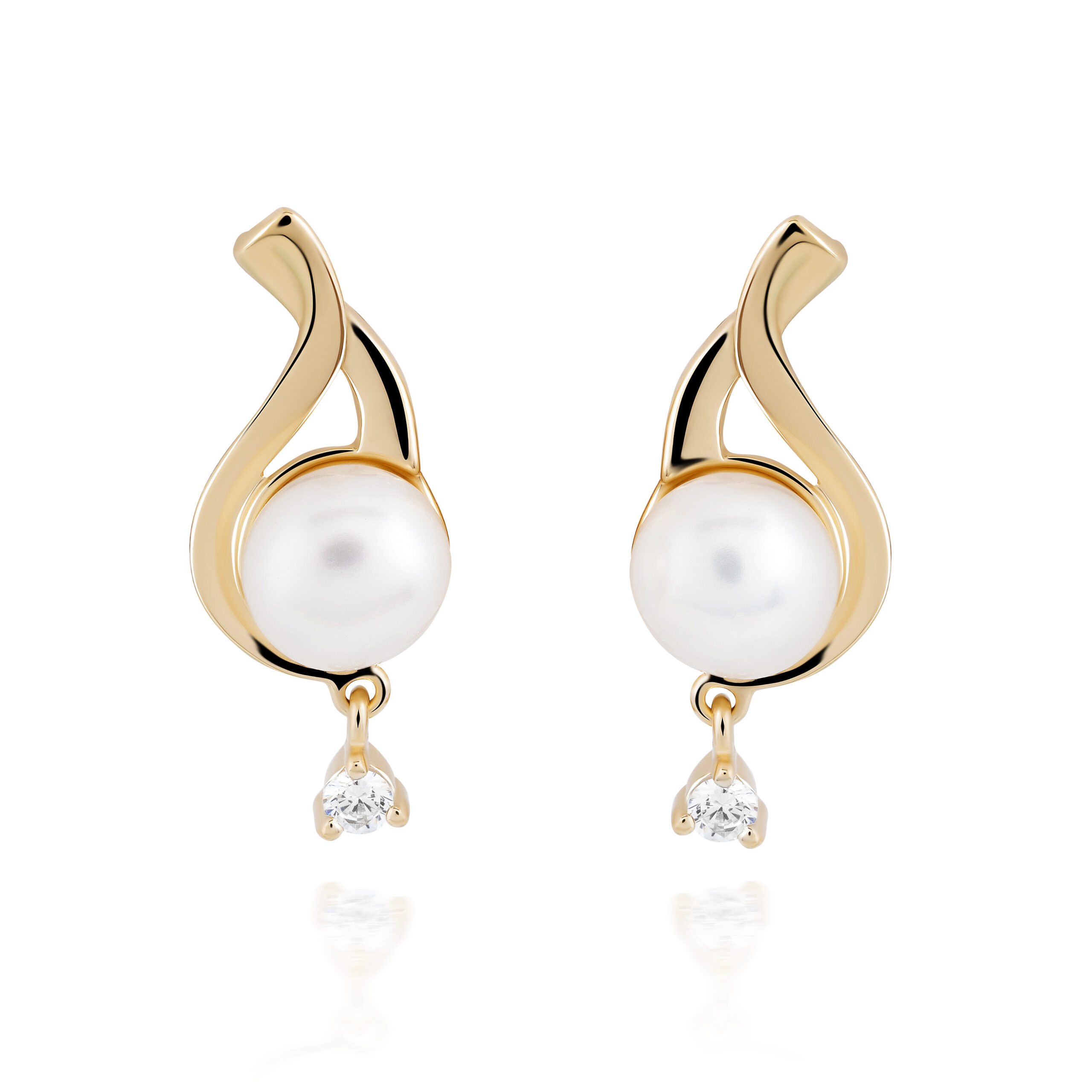 Orphelia 'Adia' Dames 925 Sterling Zilveren Oorbellen - Goud ZO-7473