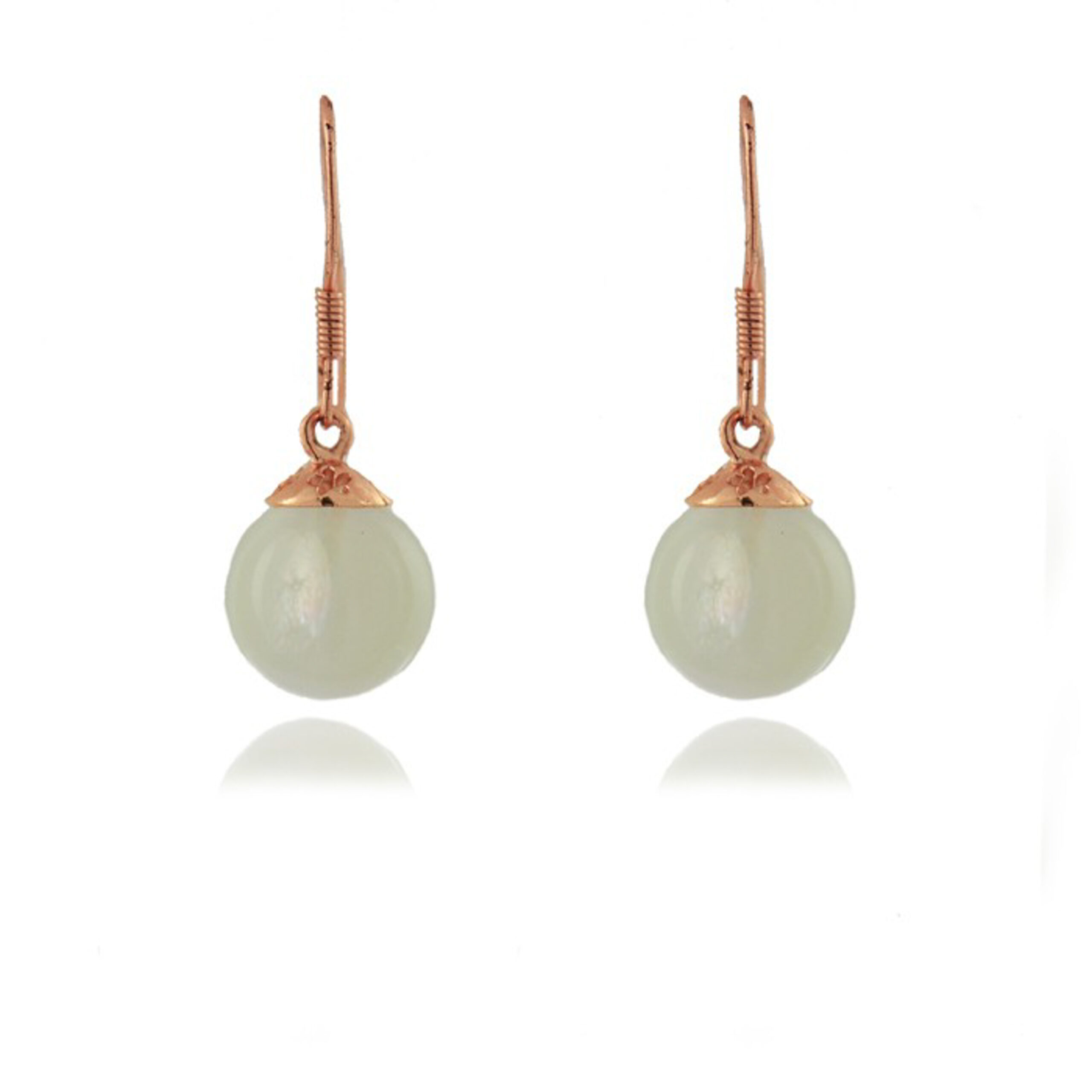 Luxenter, 925 sterling zilver en cat-eye oorbellen met 18K roségoud vergulde afwerking