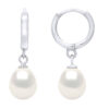 Hangende Oorbellen Echte Geëngageerde Zoetwaterparel Pear 8-9 mm