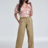 T-shirt Auri Ecru Palmer print - Afbeelding 3