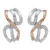 Orphelia 'Sally' Dames 925 Sterling Zilver Stud Oorbellen - Zilver/Roze ZO-7230