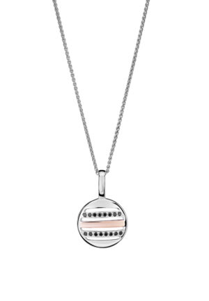Orphelia 'Maxwell' Dames 925 Sterling Zilveren Ketting met Hanger - Zilver/Roze ZH-7501