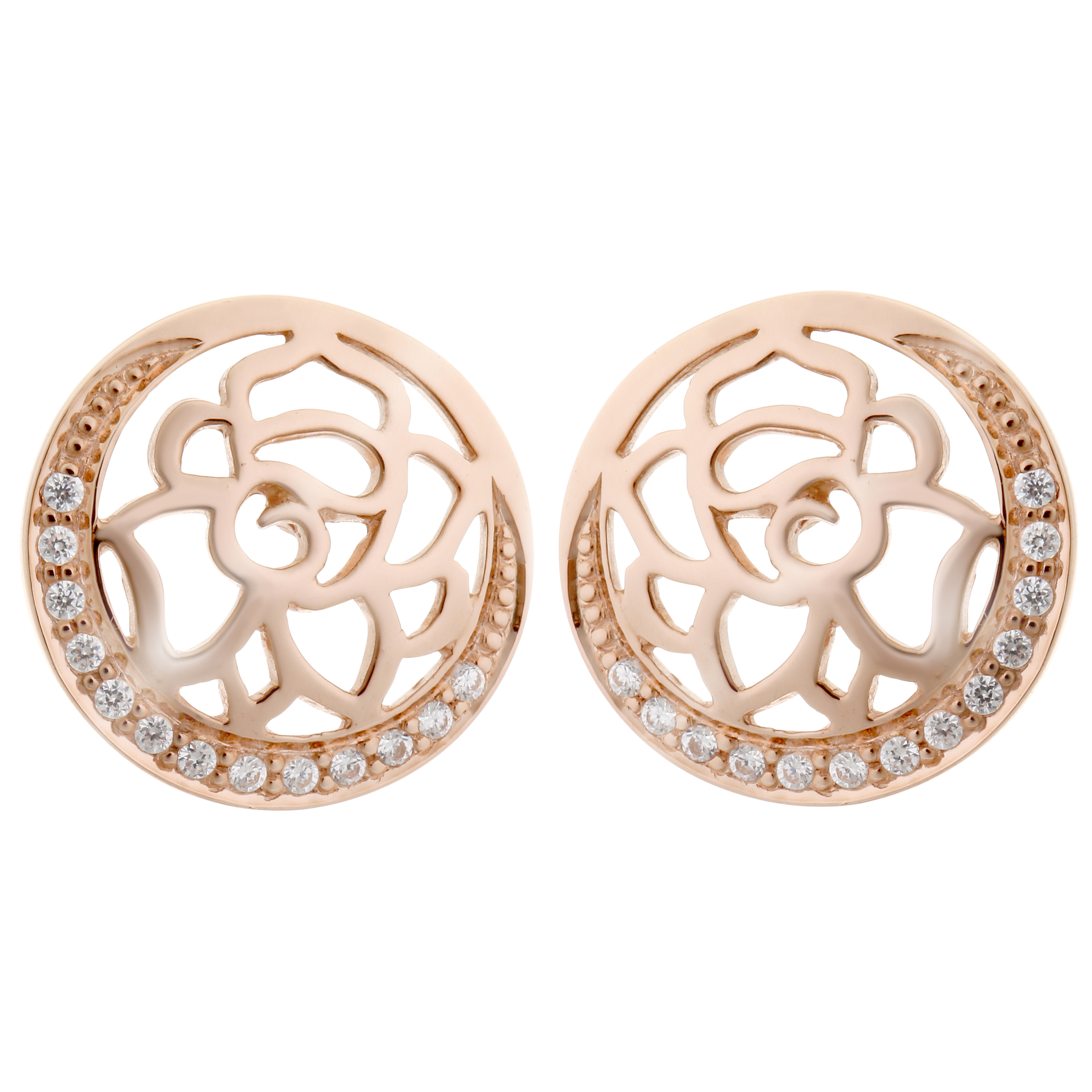 Orphelia 'Blair' Dames 925 Sterling Zilveren Stud Oorbellen - Roze ZO-7089/1