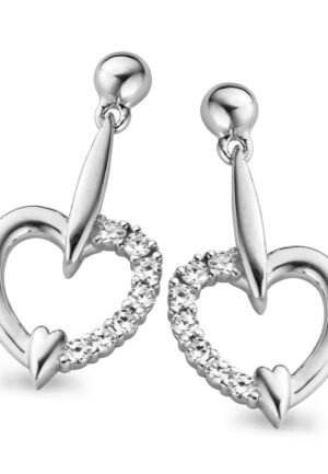 Orphelia Dames 925 Zilveren Hangende Oorbellen - Zilver ZO-5106