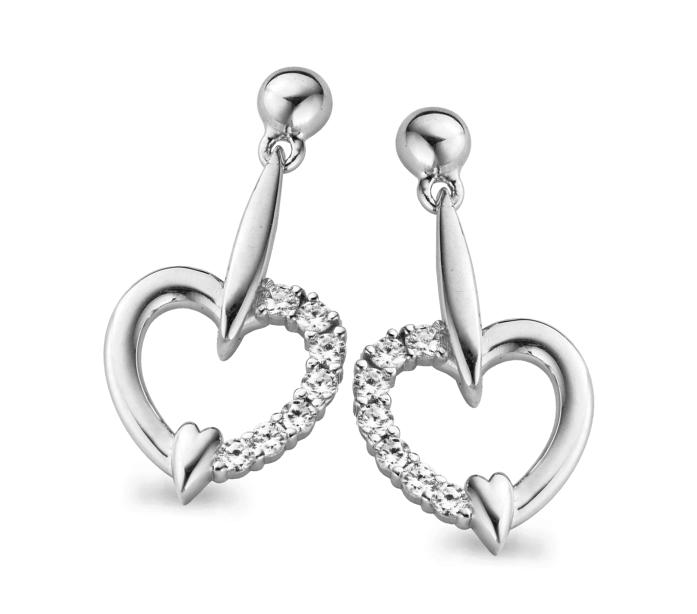 Orphelia Dames 925 Zilveren Hangende Oorbellen - Zilver ZO-5106
