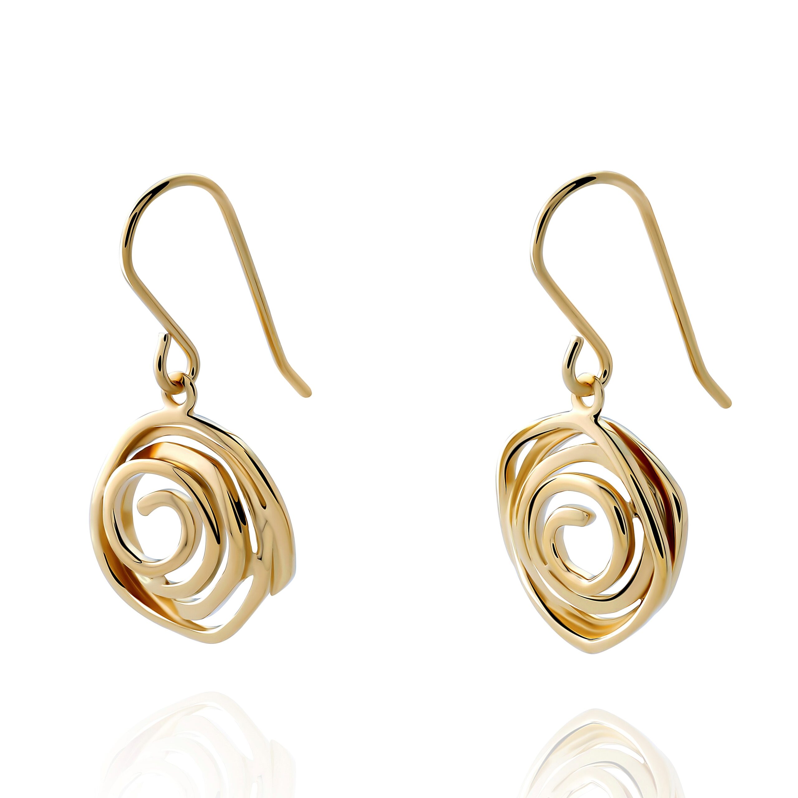 Orphelia 'Apolline' Dames 925 Sterling Zilveren Dangle Oorbellen - Goud ZO-7500/G - Afbeelding 2