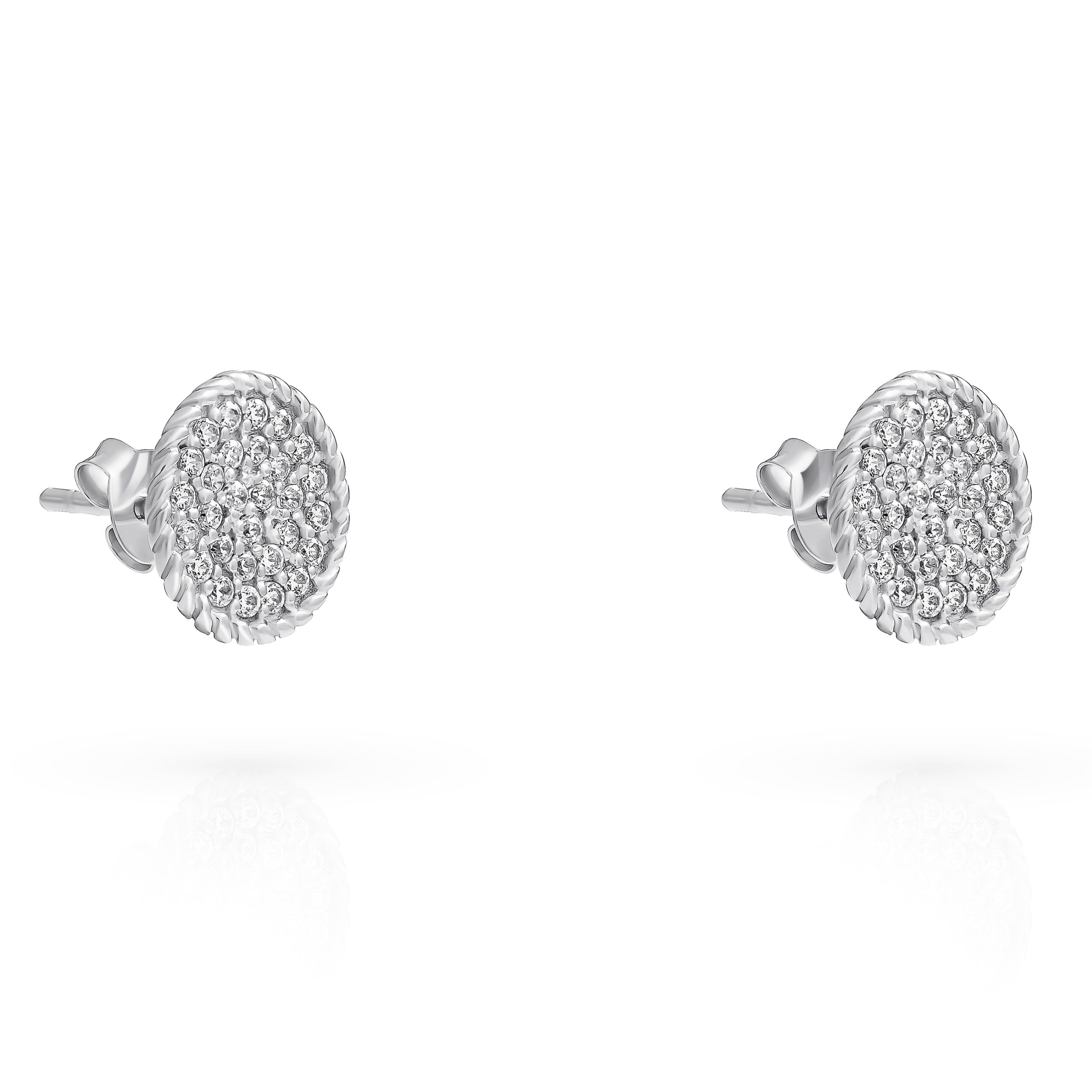 Orphelia 'Bella' Dames 925 Sterling Zilveren Stud Oorbellen - Zilver ZO-7565