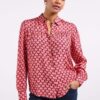 Blouse Sable Red Lotus print - Afbeelding 2