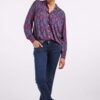 Blouse Riley Red Gloom print