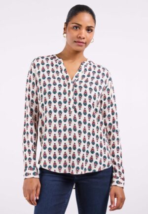 Blouse Lola Offwhite Flint print