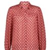 Blouse Sable Red Lotus print - Afbeelding 4