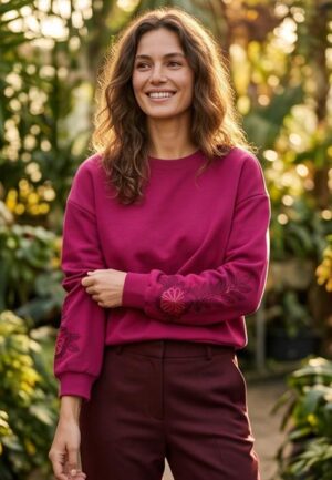 Alternative view of Sweater Ronda Red plum