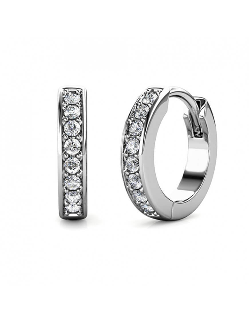 Circle Hoop Earrings - Oostenrijks kristal