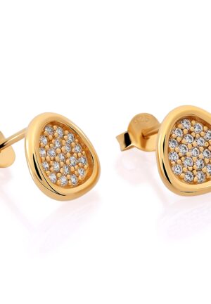 Orphelia 'Layla' Dames 925 Sterling Zilveren Oorknoppen - Goud ZO-7489/G