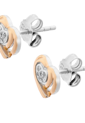 Orphelia 'Anni' Dames 925 Zilveren Oorbellen - Zilver/Rozé zo-7368 RG