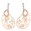 Orphelia 'Lana' Dames 925 Sterling Zilveren Hangoorbellen - Zilver/Roze ZO-7164