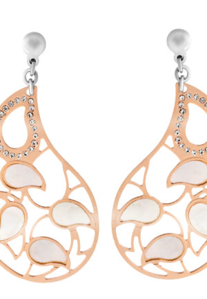 Orphelia 'Lana' Dames 925 Sterling Zilveren Hangoorbellen - Zilver/Roze ZO-7164