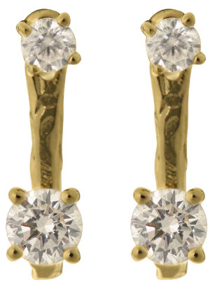 Orphelia 'Lykke' Dames 925 Sterling Zilver Dangle Oorbellen - Goud ZO-7128/G