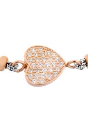 Orphelia Dames 925 Sterling Zilveren Armband - Zilver/Roze ZA-7195