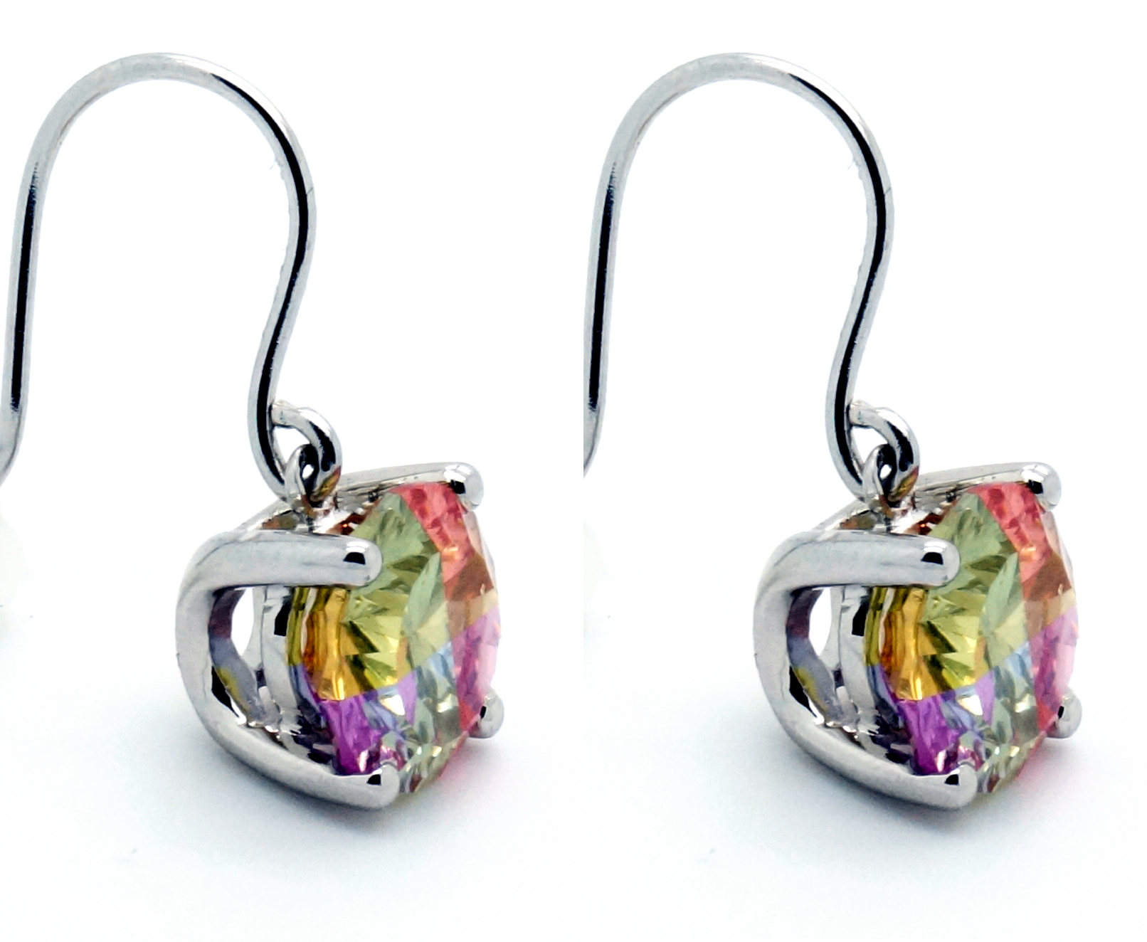Orphelia Dames 925 Sterling Zilver Dangle Oorbellen - Zilver CC-28 - Afbeelding 2