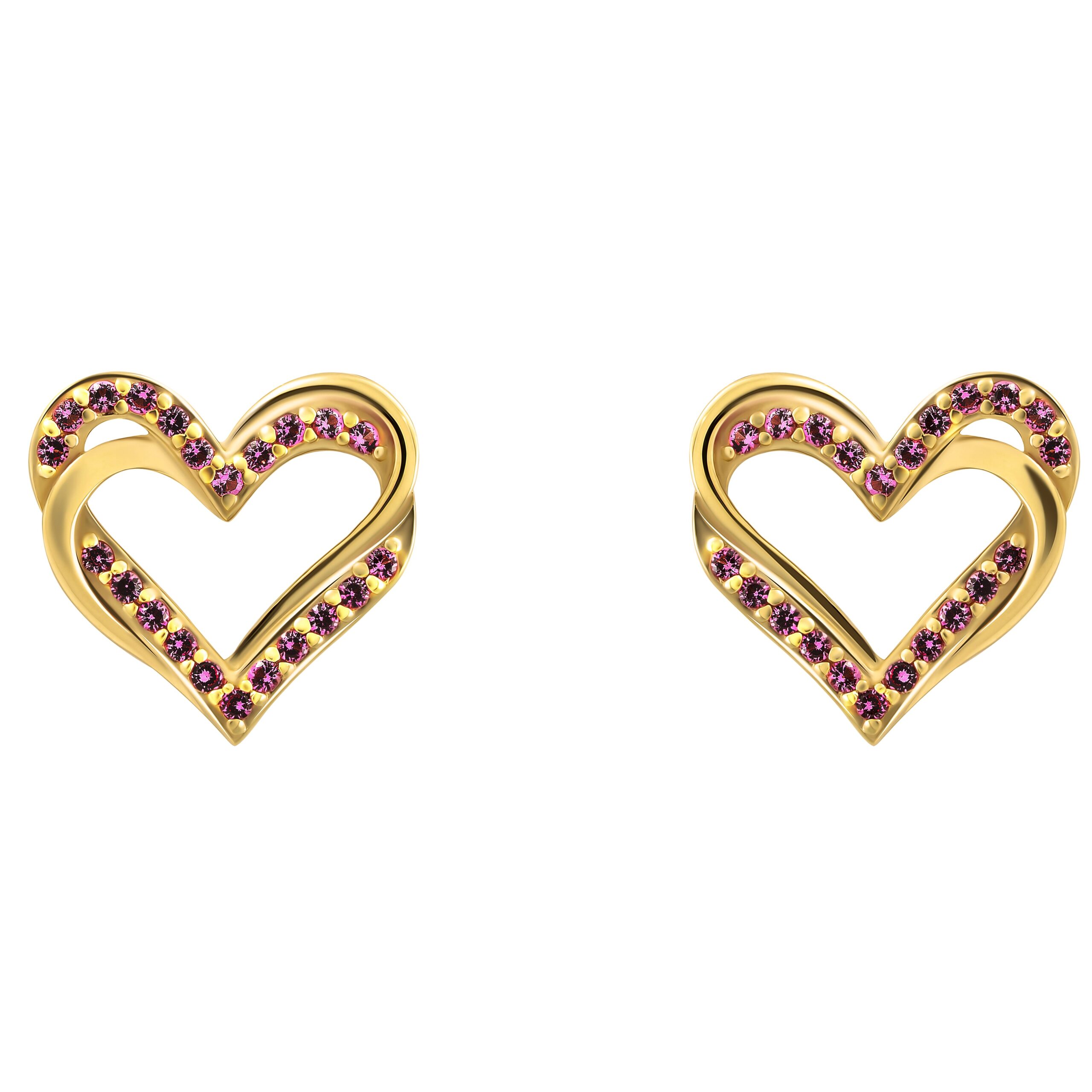 Orphelia 'Cecilia' Dames 925 Sterling Zilveren Oorknopjes - Goud ZO-7584/R