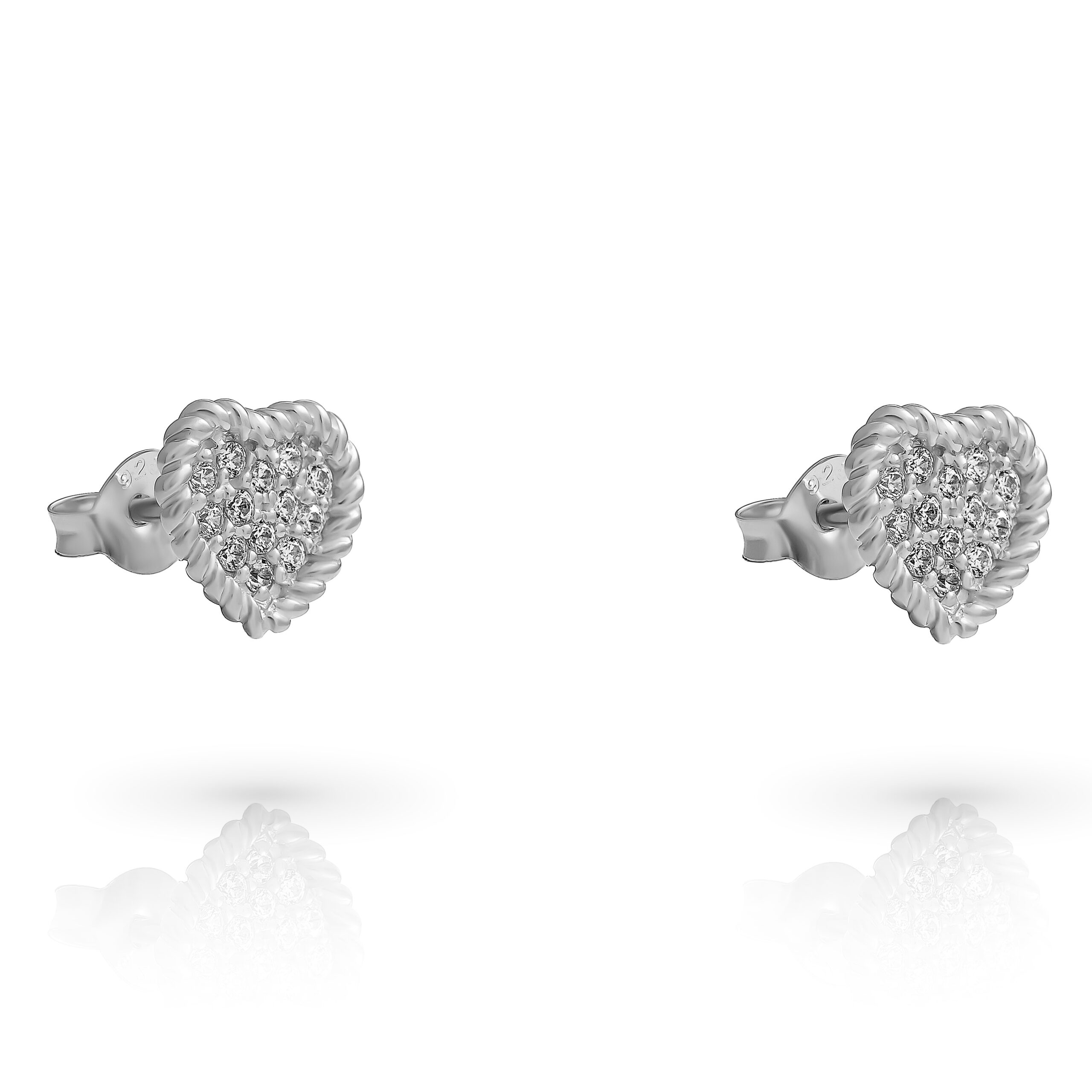 Orphelia 'Elite' Dames 925 Sterling Zilveren Stud Oorbellen - Zilver ZO-7566