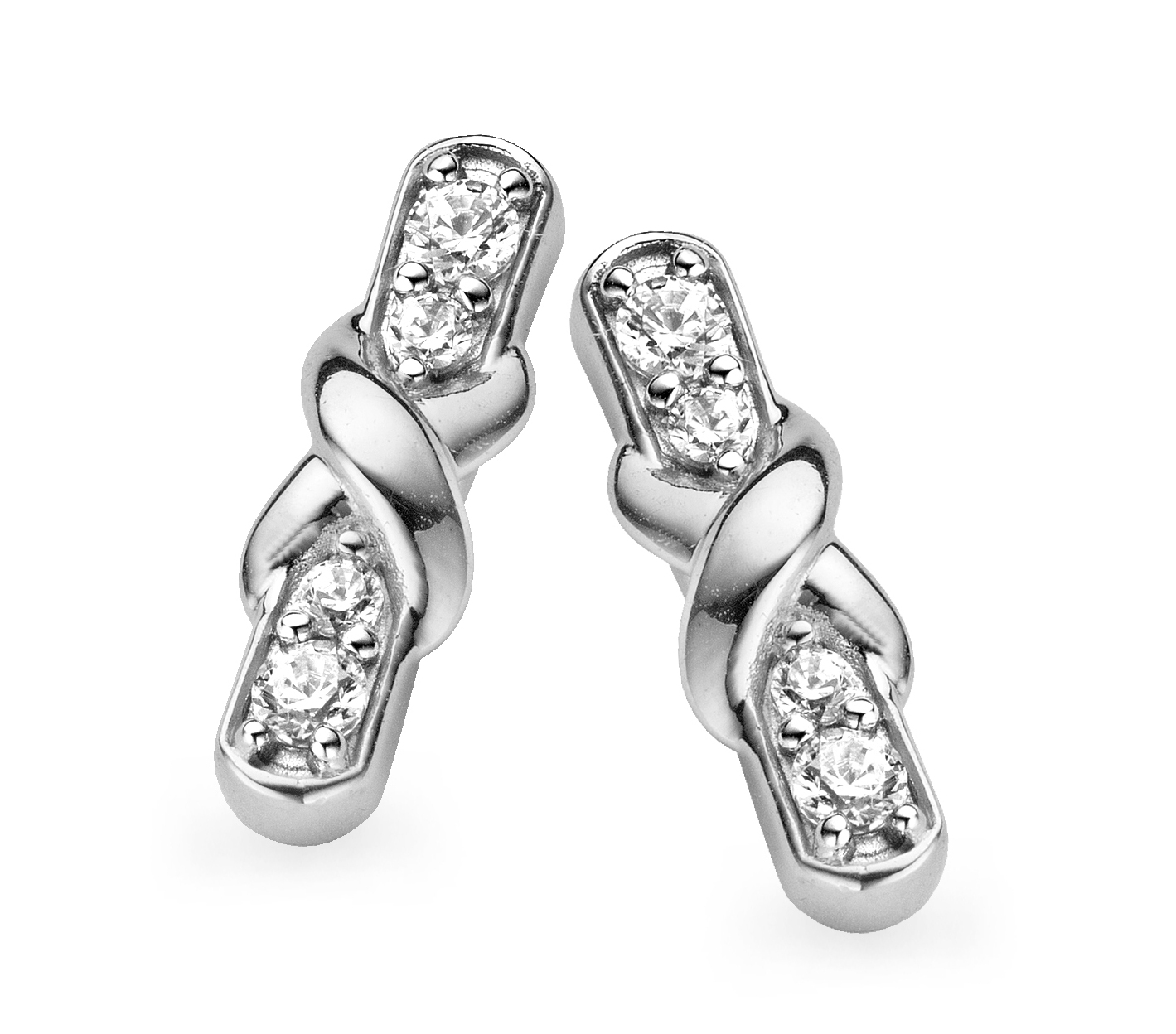 Orphelia Dames 925 Sterling Zilver Stud Oorbellen - Zilver ZO-5128