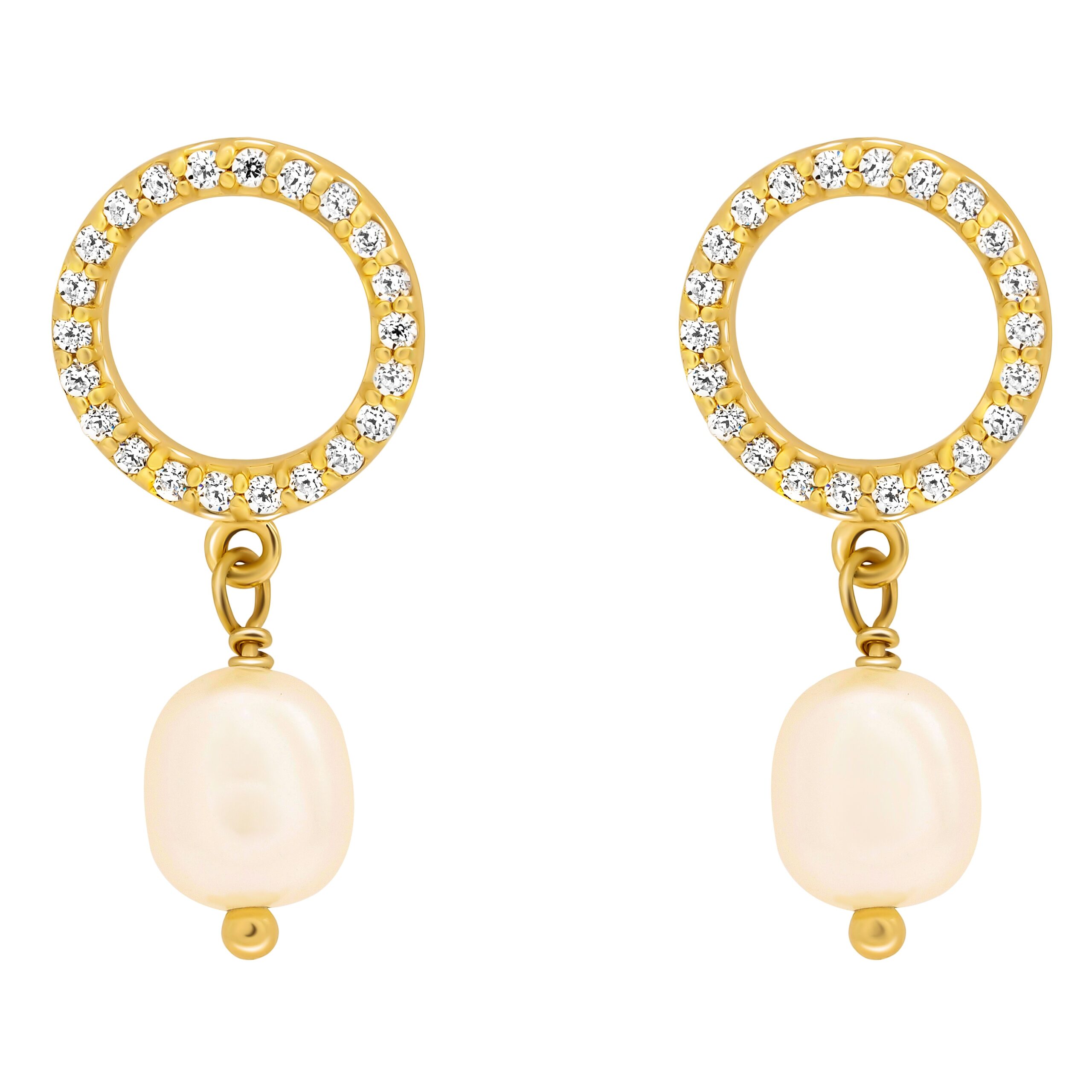 Orphelia 'Spa' Dames 925 Sterling Zilveren Oorbellen - Goud ZO-7575/G - Afbeelding 2