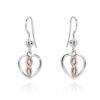 Orphelia 'Delilah' Vrouwen 925 Sterling Zilveren Oorbellen - Zilver/Roze ZO-7475