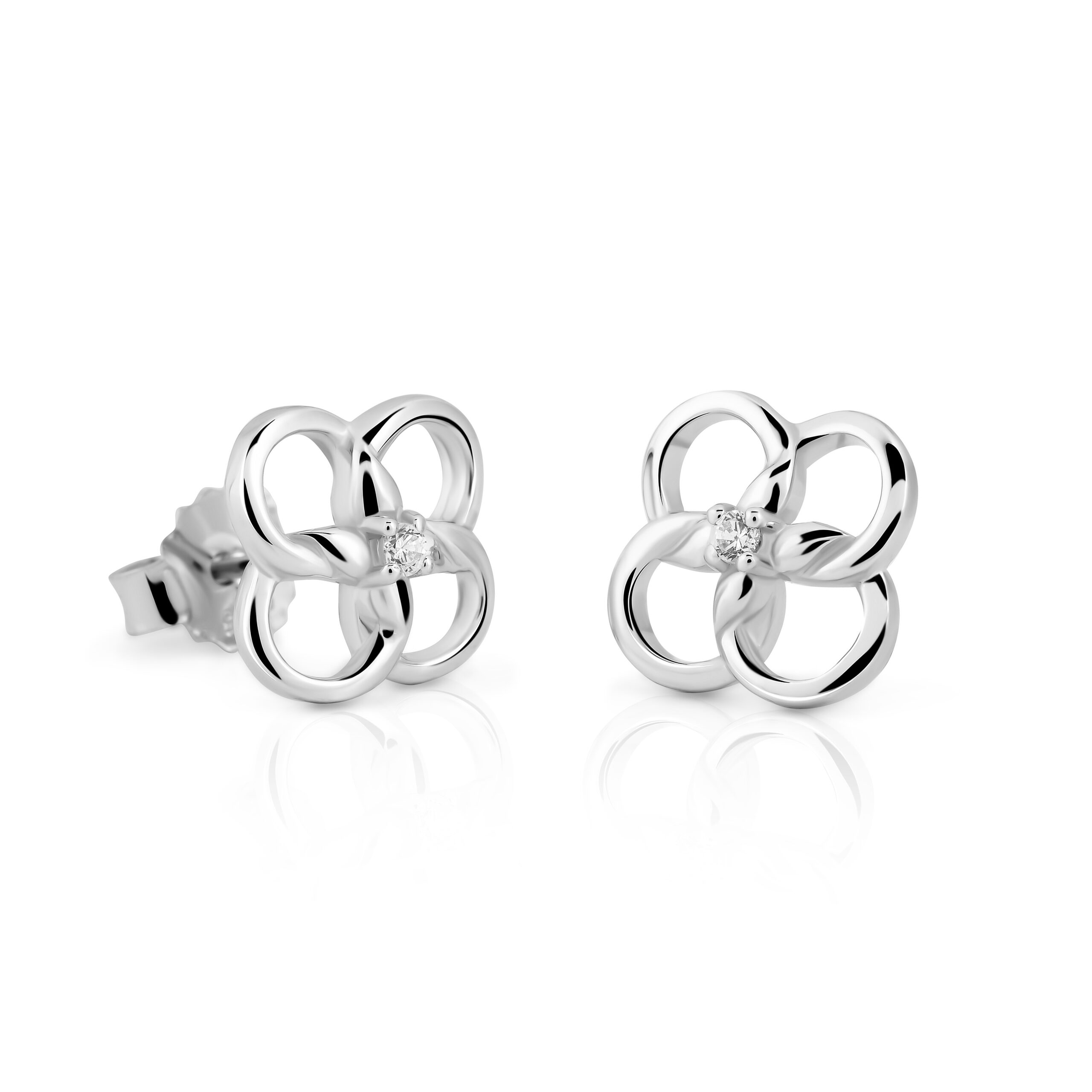 Orphelia 'Aida' Dames 925 Sterling Zilveren Stud Oorbellen - Zilver ZO-7472 - Afbeelding 2