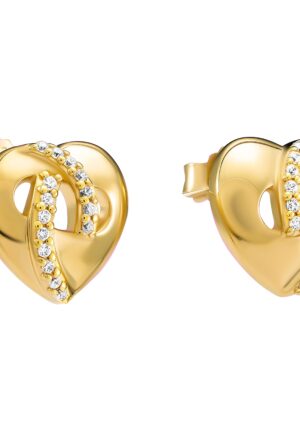Orphelia 'Amore' Dames 925 Sterling Zilveren Stud Oorbellen - Goud ZO-7577/G