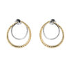 Orphelia 'Bastien' Dames 925 Sterlingsilveren Oorbellen - Zilver/Goud ZO-7499