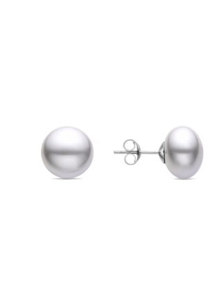 Luxenter Nandi 925 Sterling Zilver en Wit Rhodium Geplateerde Parel Oorbellen