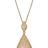 Orphelia Dames 925 Sterling Zilveren Ketting met Hanger - Goud ZH-4517-GOUD