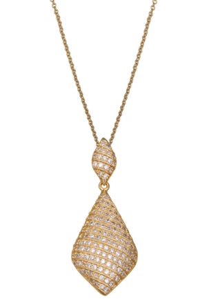 Orphelia Dames 925 Sterling Zilveren Ketting met Hanger - Goud ZH-4517-GOUD