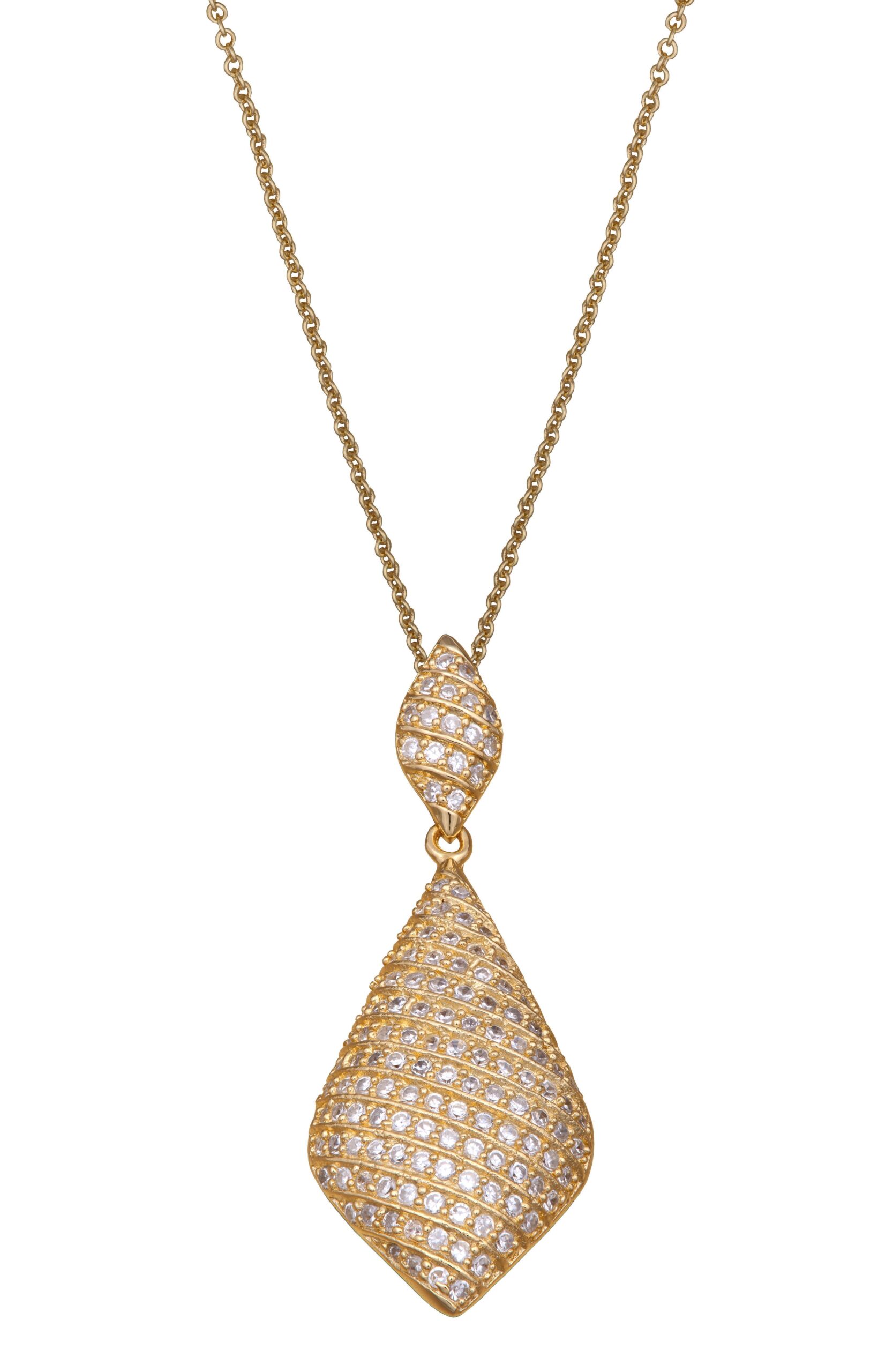 Orphelia Dames 925 Sterling Zilveren Ketting met Hanger - Goud ZH-4517-GOUD